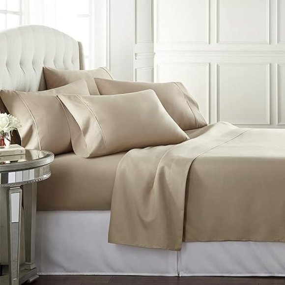 Sheet Set - 6 Piece Set Including 4 Pillowcases - Deep Pockets - Breatha… - Picture 3 of 5